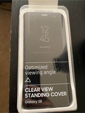 Samsung Clear View Standing Cover - Black